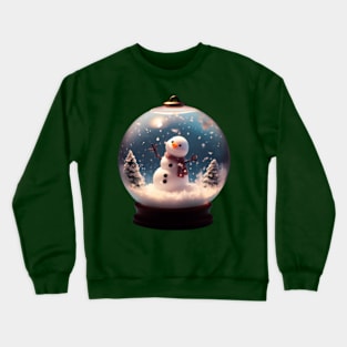 cute snowman in a sphere glass perfect for christmas Crewneck Sweatshirt